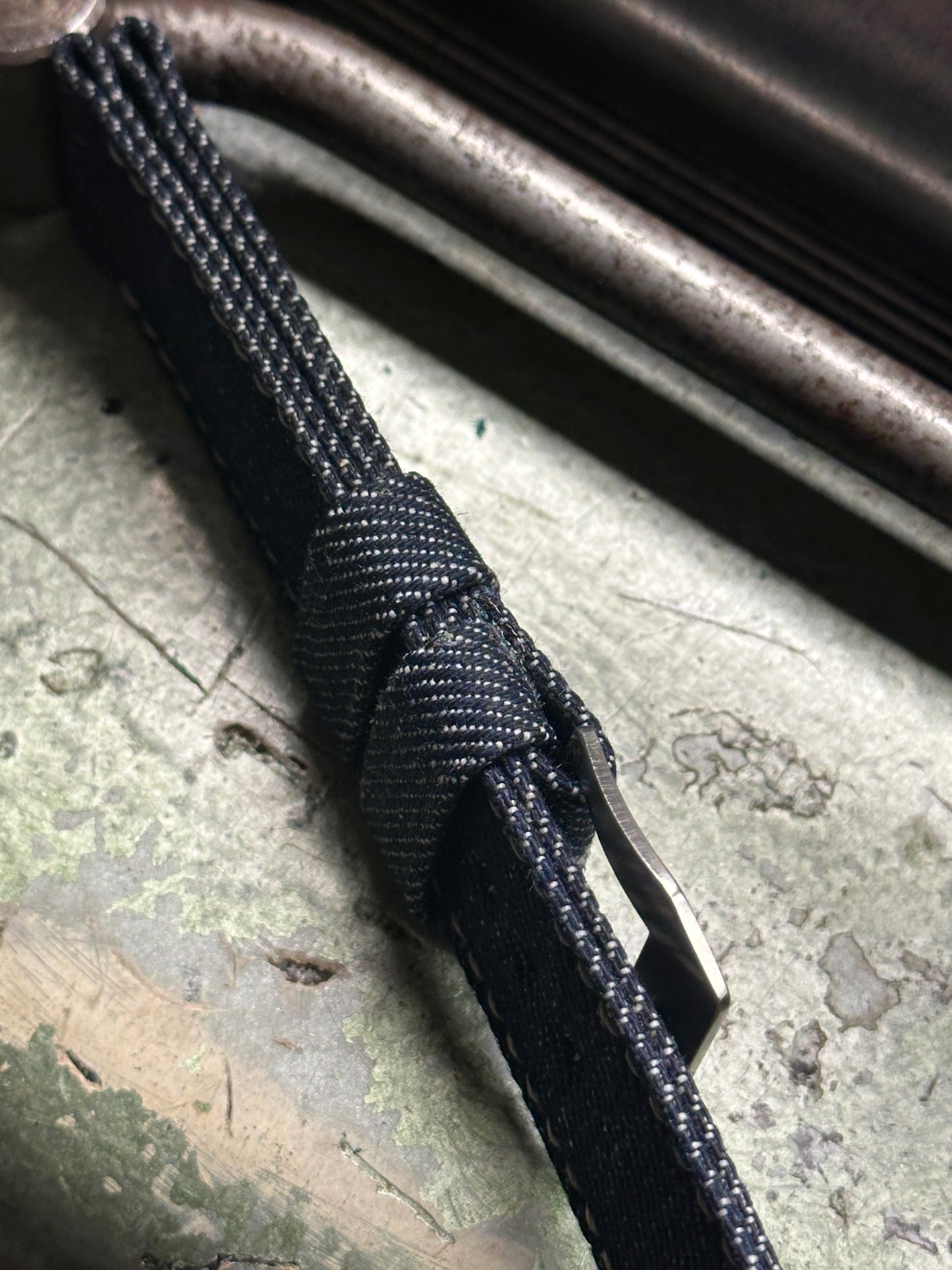 *NEW* ANTIQUE DENIM - METAL GREY [sanders] strap W:24/24 L:135/85 T:3,2mm