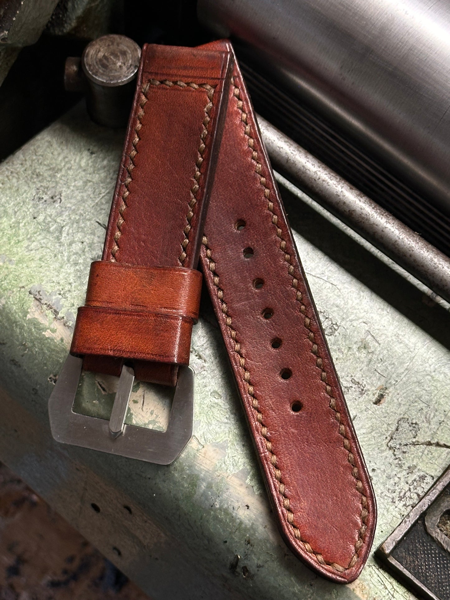 VINTAGE LEATHER [sanders] strap W:  26/26 L: 155/95 T: 5,0mm