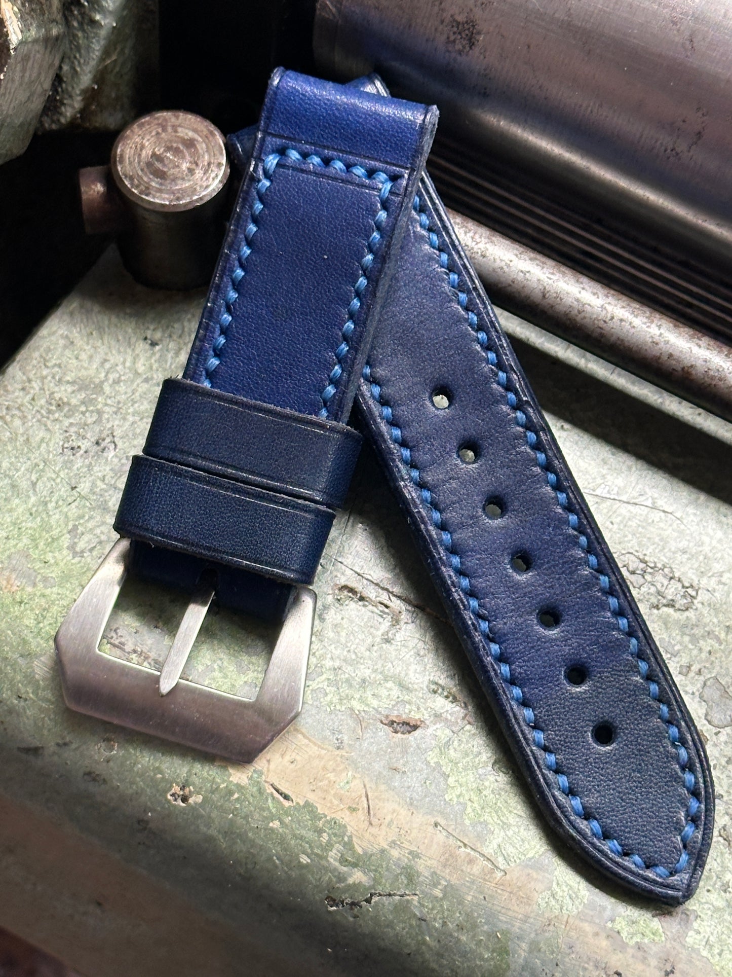 AEQUOR - Bright Blue [sanders] strap W: 24/24 L: 130/75 T: 4,0mm